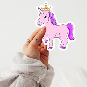 Cute Unicorn Stickers | Kiss-Cut Design for Scrapbooking , Party Favors | Adorable Gifts for Kids & Unicorn Lovers