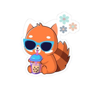 Cute Fox Character Kiss-Cut Stickers, Laptop Decor, Gift for Animal Lovers, Cute Aesthetic, Nature Stickers, Fun Party Favors