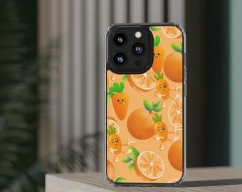 Orange carrot Clear phone Cases for iPhone and Samsung Galaxy