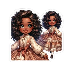 Stickers fille charmante | Adorables décalcomanies pour ordinateurs portables, journaux, scrapbooking, cadeaux pour enfants, articles de fête
