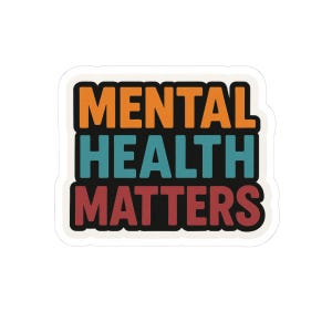 Autocollants découpés « Questions de santé mentale », lot d'autocollants inspirants, autocollants pour prendre soin de soi, autocollants motivants pour ordinateur portable, lot d'étiquettes citation positive