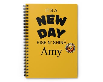 Cuaderno espiral inspirador personalizado: diario, escuela, regalo