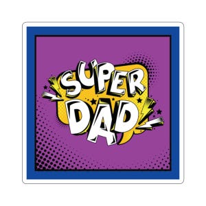 Adesivos Super Dad Kiss-Cut, presente de dia dos pais, adesivo de papai, decalque de vinil, decalque para laptop, adesivo de para-choque