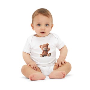 Cute Bear Infant Jersey One Piece, Baby Bodysuit, Baby Shower Gift, Newborn Outfit, Cute Baby Clothes, Toddler Apparel