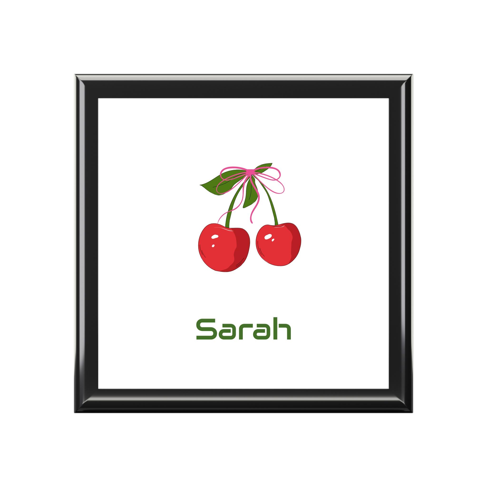 Cherry Jewelry Box: Retro Rubberwood Accessory Storage - Etsy