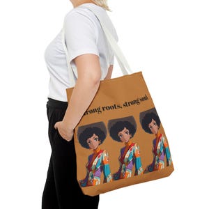 Torba Strong Roots, Strong Soul Tote Bag - inspirująca torba płócienna, wielokrotnego użytku torba na zakupy, ekologiczna torba na książki, torba na targowisko, prezent