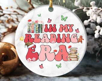 In My Reading Era Ornament, Book Club Ornament, Book Lover Christmas Gifts, Librarian Ornament, Bookshelf Ornament, Book Ornament