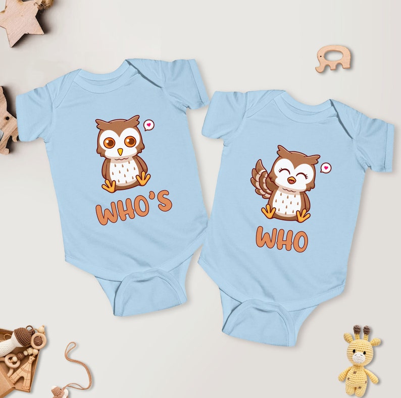 Who's Who Twin Baby Bodysuit, Twin Baby Toddler Shirt, Cute Twin ...
