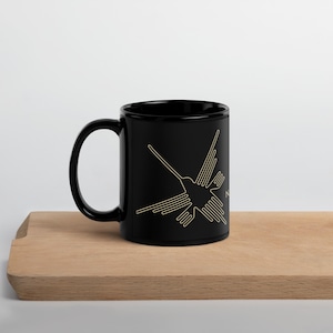 Nazca Lines Hummingbird Mug: Peruvian Art Coffee Mug