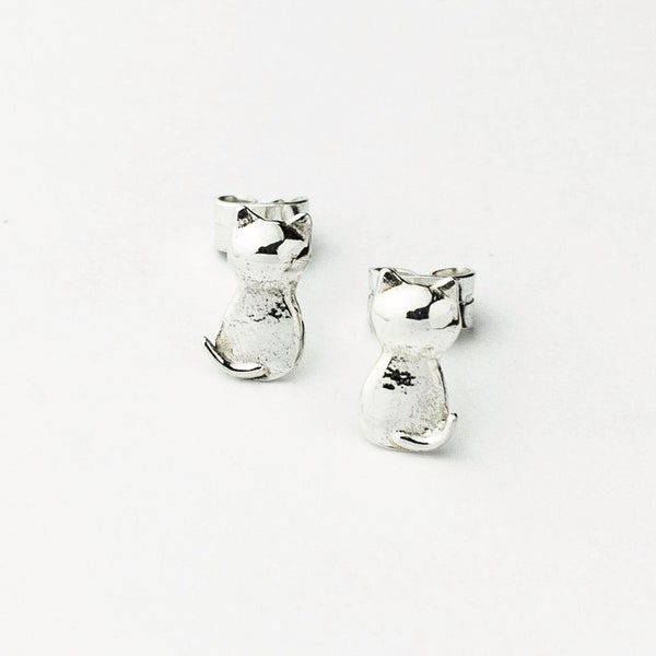 Handmade Peruvian Sterling Silver Cat Earrings / Peruvian Handmade Jewelry / Peruvian Fashionistas / Lull Joyas / Coqui Perez