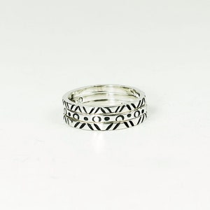 Handmade Peruvian Sterling Silver Tri Band Ring/ Peruvian Handmade Jewelry / Peruvian Fashionistas / Lull Joyas / Coqui Perez