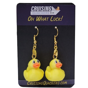 Quack Crochet Dangle Duck Earrings