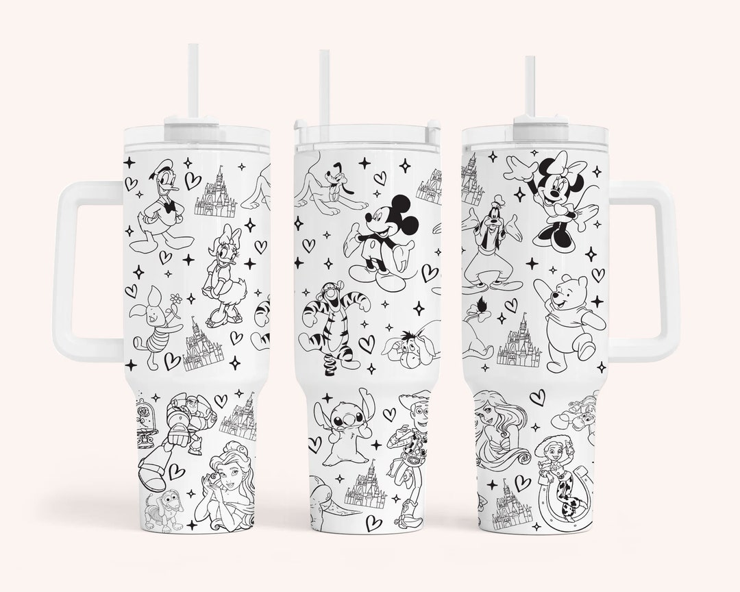 Mickey Mouse 40 Oz Tumbler Wrap PNG Cartooon Quencher Tumbler - Etsy