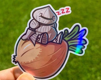 Dark souls inspired Siegmeyer of Catarina Onion Knight water proof vinyl Sticker