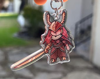 Ausverkauft Malenia Elden Ring Schlüsselanhänger adoptieren – Glitzer Acryl Charm, Gamer Geschenk