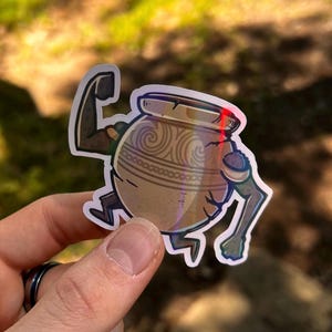 Elden ring inspired Pot Alexander sticker Decal Vinyl Holographic Waterproof WeatherProof