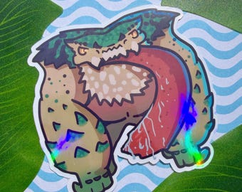 Catacabra Monster Hunter Wilds inspired Holographic vinyl sticker waterproof decal