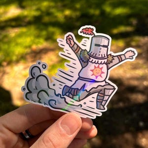 Solaire Dark souls praise the Sun water proof vinyl Sticker