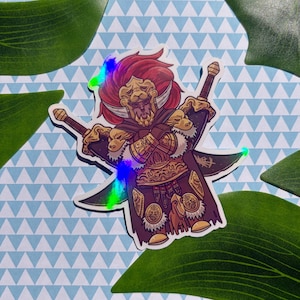 Elden ring inspired Scarcourage Radahn  Decal Vinyl Holographic Waterproof WeatherProof