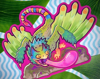Pukei pukei Monster Hunter Worlds  inspired Vinyl Waterproof  Sticker