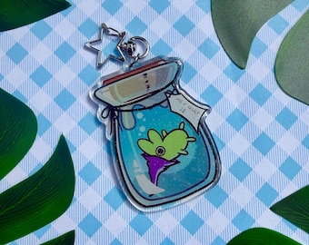 Llavero de tarro de Glep inspirado en Smiling Friends: regalo de acrílico para gamers de 7,6 cm