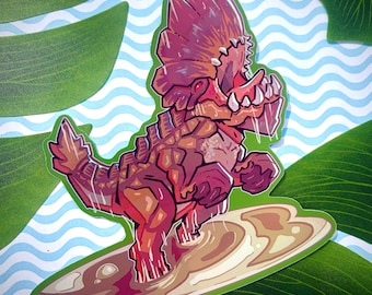 Barroth Monster Hunter Worlds inspired Large Holo Foil Waterproof  Sticker
