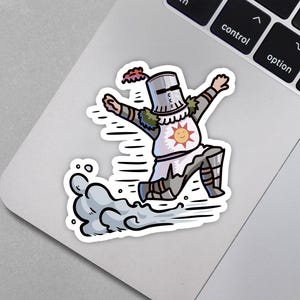 Solaire Dark souls praise the Sun water proof vinyl Sticker