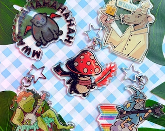 Funny guys chibi 3inch glitter charms