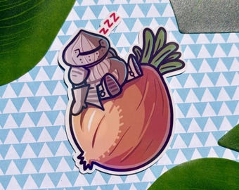 Dark souls inspired Siegmeyer of Catarina Onion Knight water proof vinyl Sticker