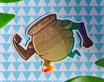 Elden ring inspired Pot Alexander sticker Decal Vinyl Holographic Waterproof WeatherProof