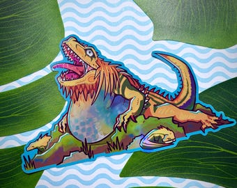 Great Jagras Monster Hunter Worlds  inspired Holographic Vinyl Waterproof  Sticker