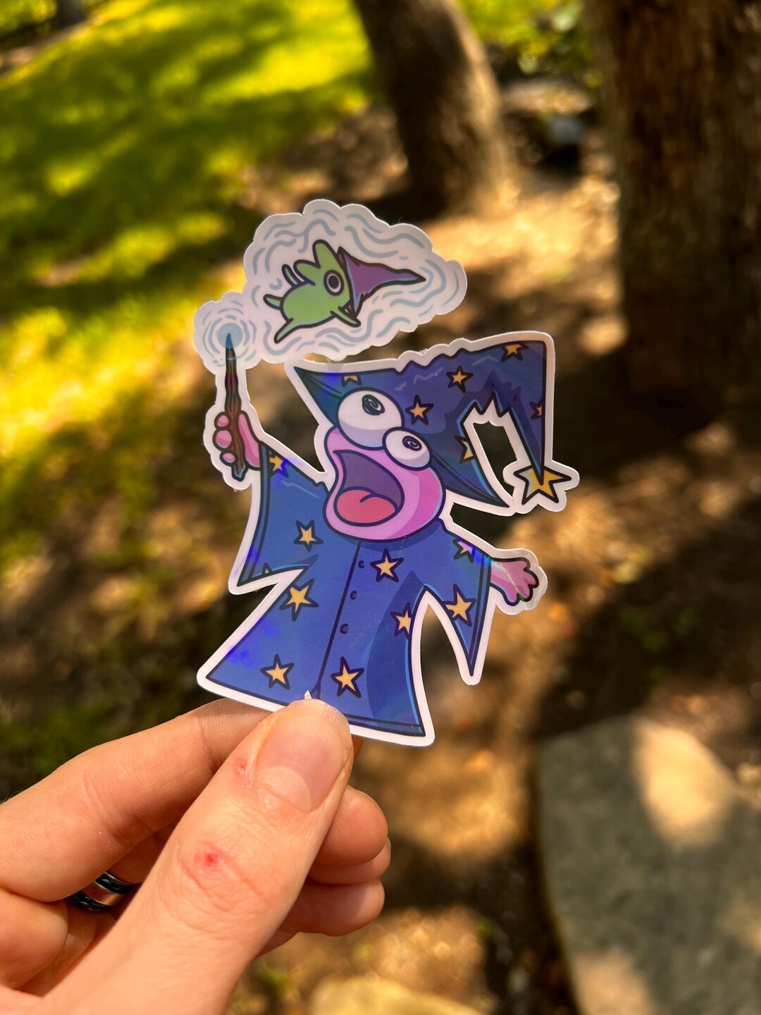 Smiling Friends Inspired Wizard Pim Vinyl Waterproof Stickers - Etsy