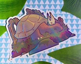 Elden ring Inspired Miriel Turtle Pope  Decal Vinyl Holographic Waterproof WeatherProof