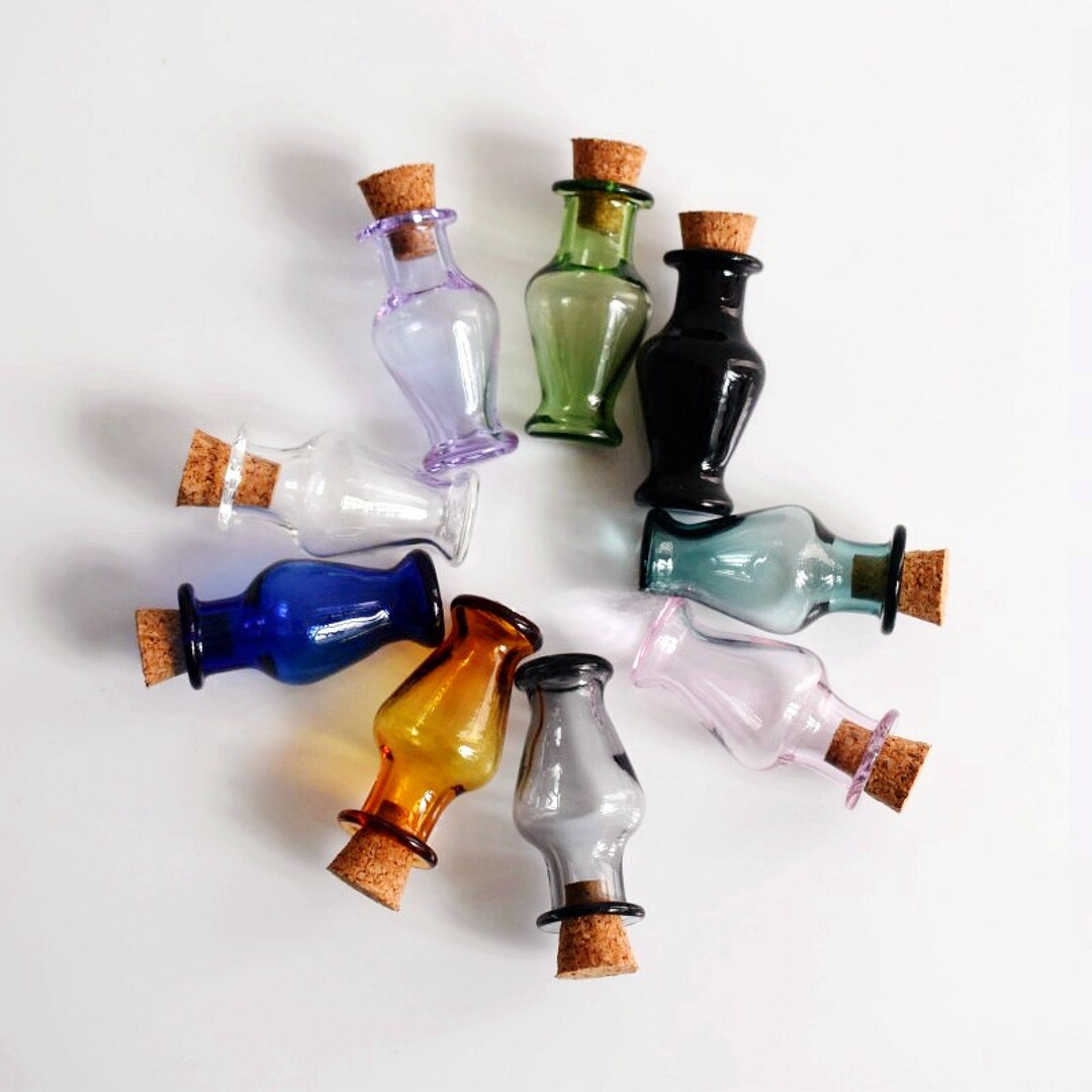 9 Pcs Mini Glass Bottles Tiny Bottles Little Bottles With - Etsy UK