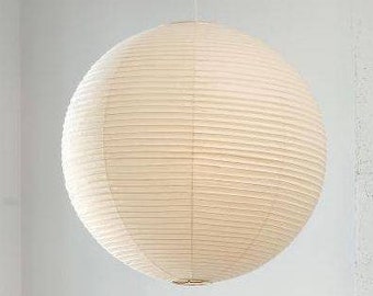 Japanese Style Paper Lamp Shade, Wabi Sabi Rice Paper Lampshade for Hanging Lights or Decoration and Events (Wedding, Baby Shower, Birthday)