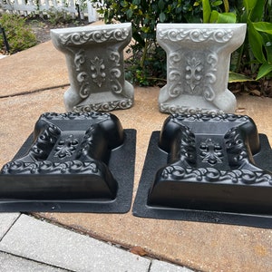 Noble Concrete Bench Leg Mold Set. Professional durable concrete molds!