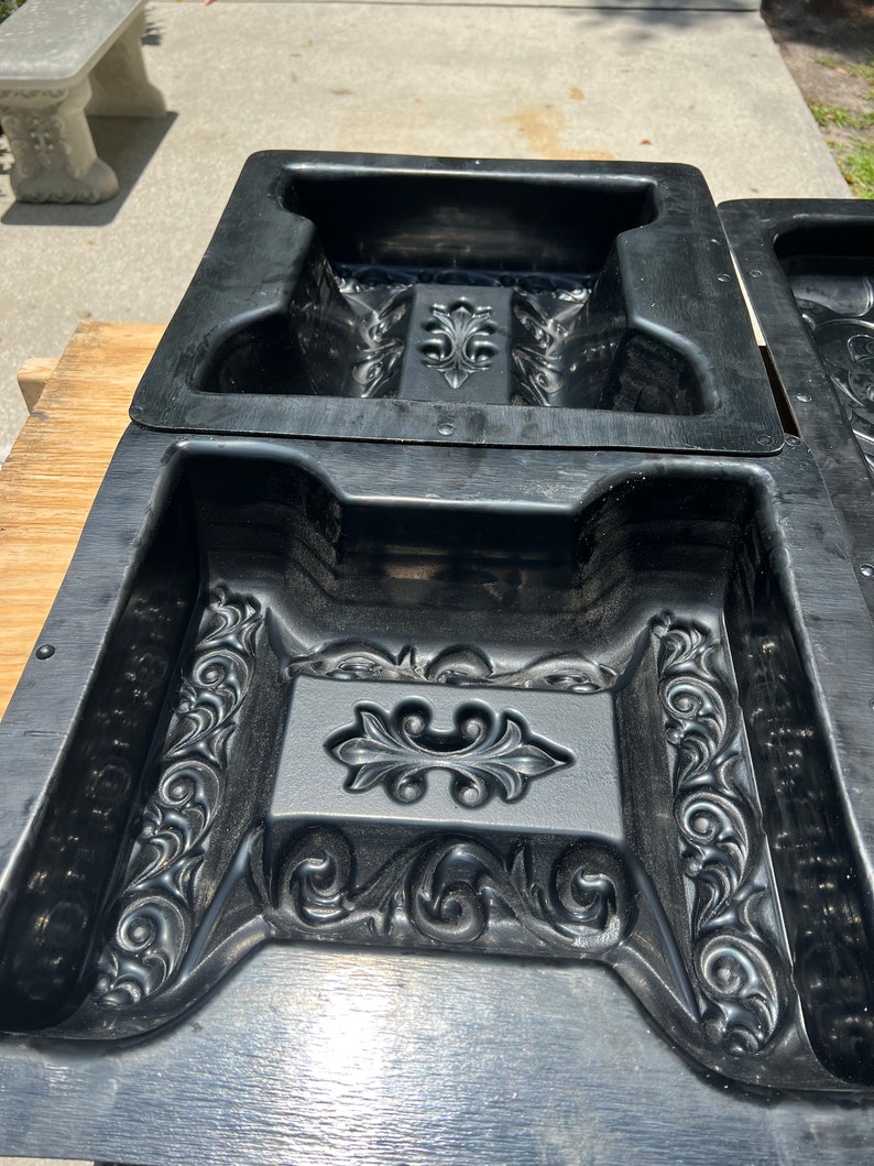 Noble Concrete Bench Leg Mold Set. Professional Durable Concrete Molds