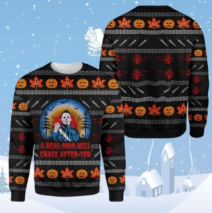 Michael myers ugly christmas best sale sweater