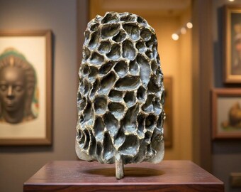 Hand Made Art Ceramic Black/Bronze/ Rustic Textures Vase For Flower, Plant, Collection, Home Decor Or A Gift
