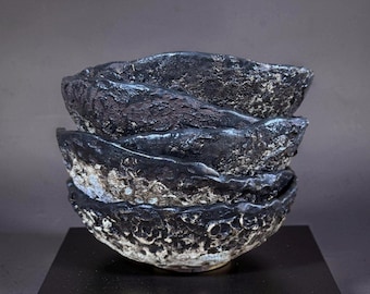 Hand-Built Wabi-Sabi Tea Bowl | Dry Lake White Glaze, Organic Ceramic Tableware
