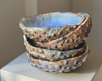 Ceramic Handmade Blue /Brown bowl  For Table  Setting, Birthday Gift  & Home Decor