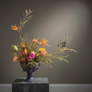 Handmade Textured Ceramic Vase – Organic Ikebana-Style Design, Wheel-Thrown & Sculpted, Art Pottery for Home Decor