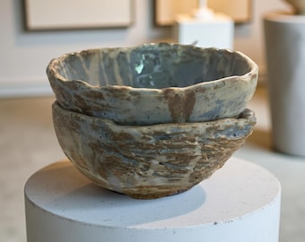Ceramic Handmade Blue /Brown bowl  For Table  Setting, Birthday Gift  & Home Decor