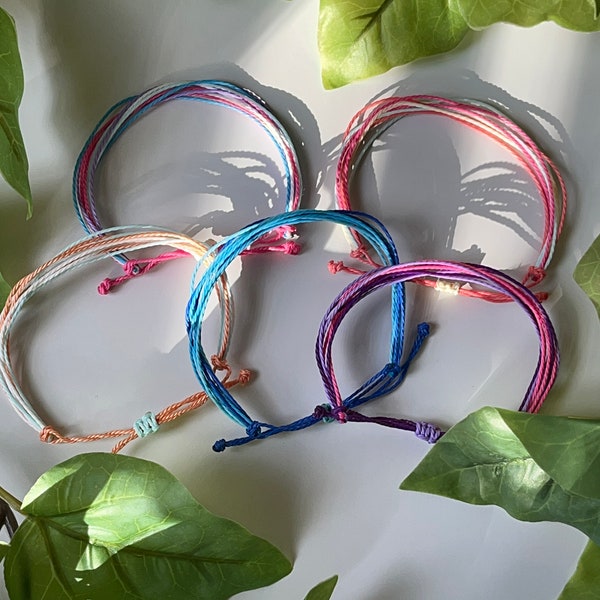 Preppy Adjustable Wax String Bracelet