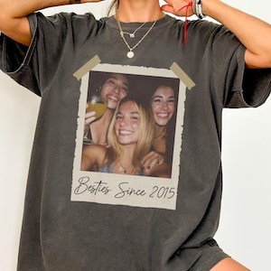 Custom Besties Vintage Photo Shirt, Custom Shirt With Picture, Best Friend Shirt, BFF Outfit, BFF Birthday Gift, Matching Friendship Gifts