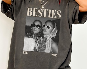 Custom Besties Vintage Photo Shirt, Custom Shirt With Picture, Best Friend Shirt, BFF Outfit, BFF Birthday Gift, Matching Friendship Gifts