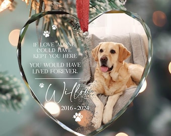 Custom Dog Photo Ornament, Dog Memorial Ornament, Personalized Dog Ornament, Forever Loved Dog Ornament, Pet Loss Keepsake,Dog Memorial Gift