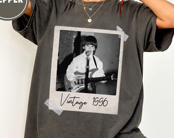 Custom Vintage Photo And Year, Custom Shirt With Picture Personalized 30th Birthday Gift Vintage 30th Birthday Party Vintage Est 1995 Shirt
