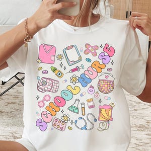 Comfort Colors® School Nurse Shirt, Nurse Shirt, RN Shirt, Nurse Graduation Gift, Nurse Week Shirt, Gift For Nurse, Back to School Nurse Tee