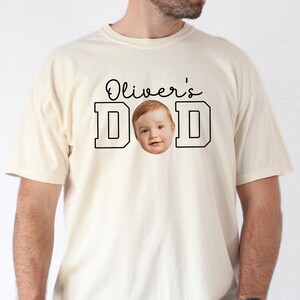 Custom Dad Shirt with Baby Face And Name,Personalized Child Photo Shirt for Dad,New Dad Shirt,Fathers Day Gift For Husband,Fathers Day Shirt